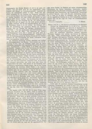 142-144 [Rezension] Belser, Johannes Evangelist, Die Selbstvertheidigung des heiligen Paulus im Galaterbriefe