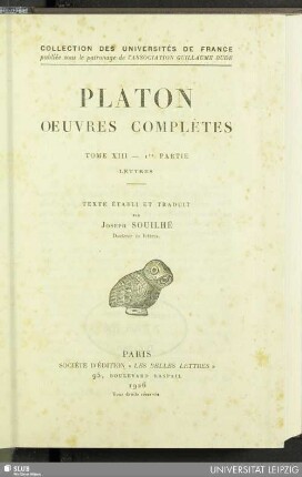 T. 13, Partie 1: Lettres