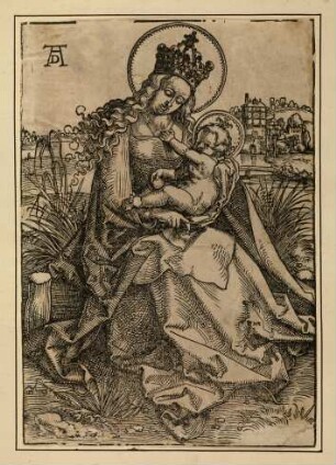 Maria mit dem Kind auf der Rasenbank