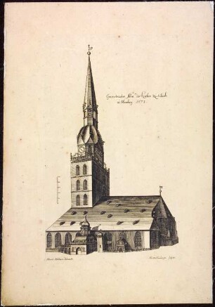 Geometrischer Abris der Kirchen zu S. Jacobi in Hamburg, 1657