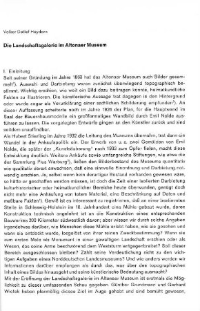 Die Landschaftsgalerie im Altonaer Museum