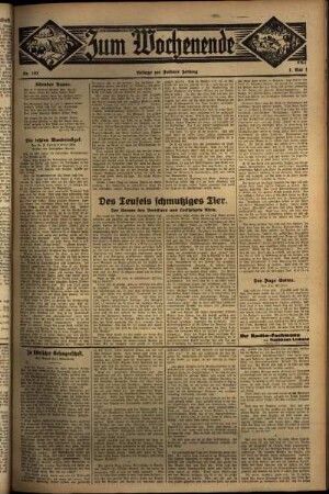 Zweite Ausgabe vom Sonntag, den 01. Mai 1932.
