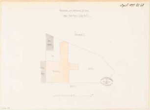 Villa, Gera Monatskonkurrenz April 1878: Lageplan; Maßstabsleiste