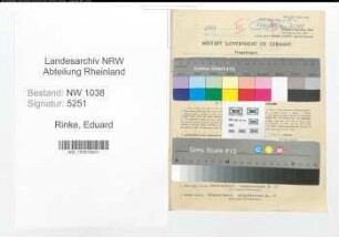 Entnazifizierung Eduard Rinke , geb. 02.11.1896 (Angestellter)