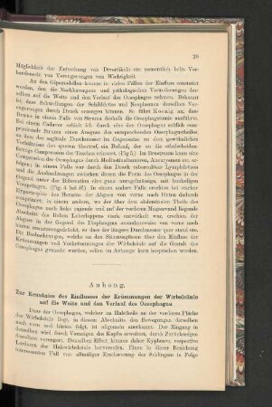 Zur Kenntnis des Einflusses der Krümmungen der Wirbelsäule auf die Weite und den Verlauf des Oesophagus.