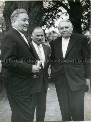 Empfang des Regierenden Bürgermeisters Willy Brandt in der Orangerie von Schloß Charlottenburg