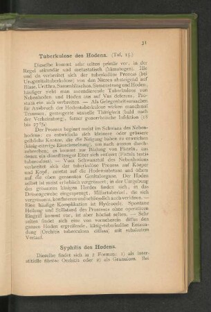 Tuberkulose des Hodens. (Taf. 15.)
