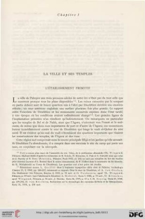 Chapitre I: La ville et ses temples