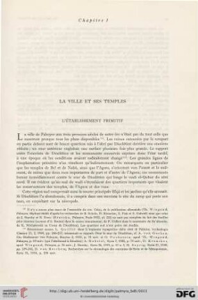 Chapitre I: La ville et ses temples