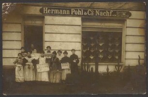 Ansichtskarte "Hermann Pohl & Co. Nachf.", Wassertorstraße 1–2