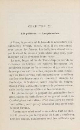Chapitre XI. Les poissons. - Les pêcheries