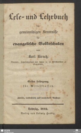 1: 1. Lehrgang für Mittelklassen