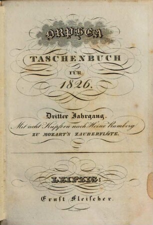 Orphea : Taschenbuch für .... 3, 3. 1826