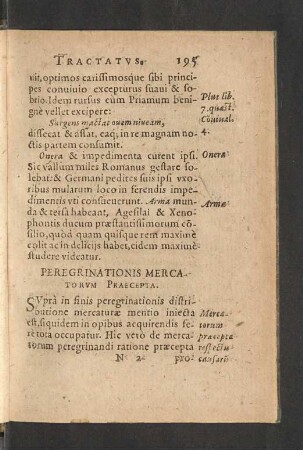 Peregrinationis Mercatorum Praecepta.
