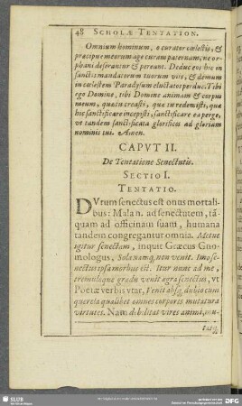 Caput II. De Tentatione Senectutis