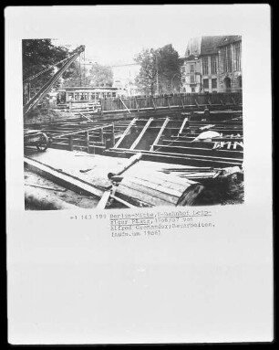 Der U-Bahnhof Leipziger Platz in Berlin-Mitte im Bau