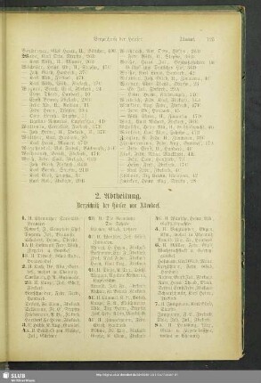 2. Abtheilung. Häuserbuch : 2. Abtheilung. Verzeichniß der Häuser von Altendorf