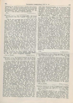 430-432 [Rezension] Schulze, Fritz, Erziehung und Evangelium