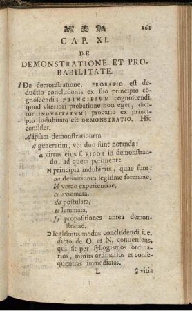 Cap XI. De demonstratione et probabilitate.
