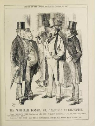 The Whitebait Dinner; or, "parties" at Greenwich