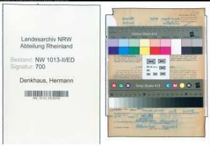 Entnazifizierung Hermann Denkhaus , geb. 24.01.1895 (Lehrer)