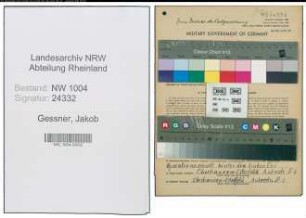 Entnazifizierung Jakob Gessner , geb. 23.07.1899 (Schleusenwaerter)