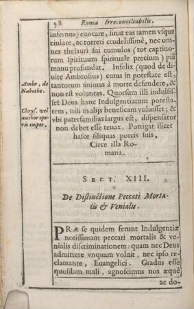 Sect. XIII. De Distinctione Peccati Mortalis & Venialis.