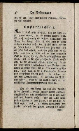 Unsterblichkeit.