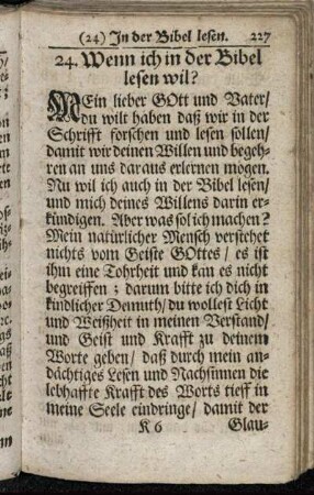 24. Wenn ich in der Bibel lesen wil?