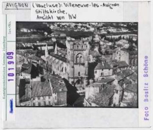 Villeneuve-les-Avignon: Stiftskirche, Luftbild von Nordwest