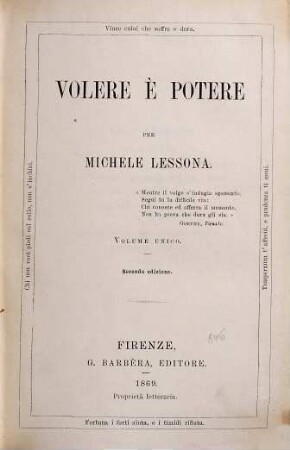Volere è potere : volume unico