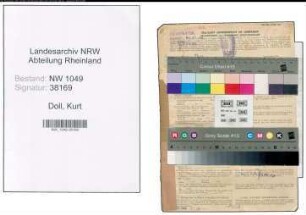 Entnazifizierung Kurt Doll , geb. 30.10.1905 (Jurist)