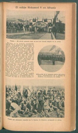 El sultán Mohamed V en Albania