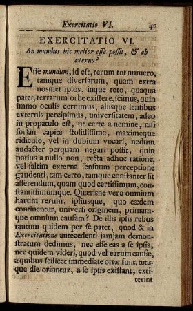 Exercitatio VI.