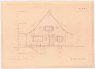 Garten Gottlieb Gessler, Rastatt: Wohnhaus Gessler: Ostansicht 1:50