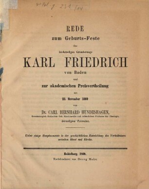 Ueber einige Hauptmomente in der geschichtlichen Entwicklung des Verhältnisses zwischen Staat und Kirche