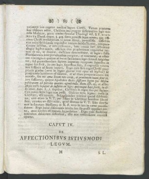 Caput IV. De Affectionibus Istiusmodi Legum