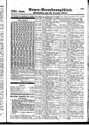1761. Ausgabe. Freitag, 28. Dezember 1917