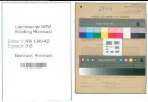 Entnazifizierung Bernhard Nienhaus , geb. 28.09.1889 (Mueller)