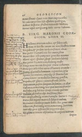 P. Virg. Maronis Georgicon, Liber II.