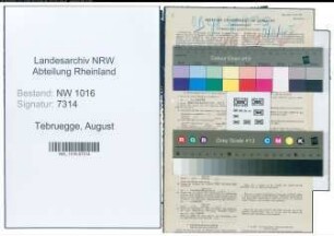Entnazifizierung August Tebruegge , geb. 09.01.1908 (Bueroangest.)