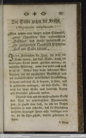 Die Salbe gegen die Krätze