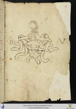 [216r] Wappen des Betinus de Vasallis.