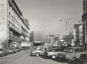 Dresden-Altstadt. Ritzenbergstraße. Blick nach Norden gegen Kühlhaus