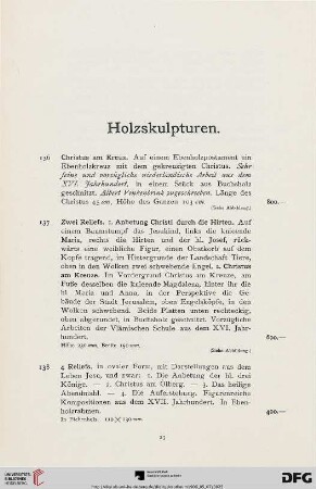Holzskulpturen (Nr. 136-141)