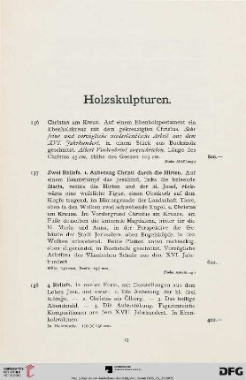Holzskulpturen (Nr. 136-141)