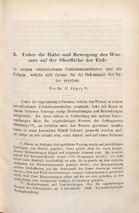 Ueber die Ruhe und Bewegung des Wassers auf der Oberfläche der Erde