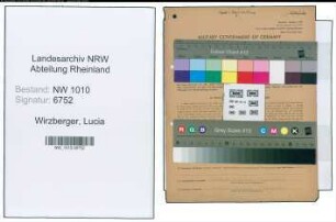 Entnazifizierung Lucia Wirzberger , geb. 16.07.1917 (Kaufmann)