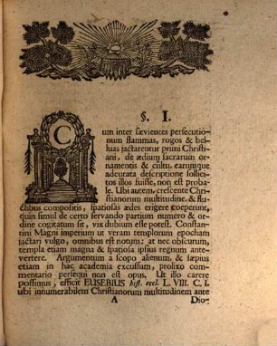 Diss. hist. de partibus templorum Christianorum