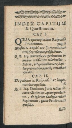 Index Capitum & Quaestionum.
